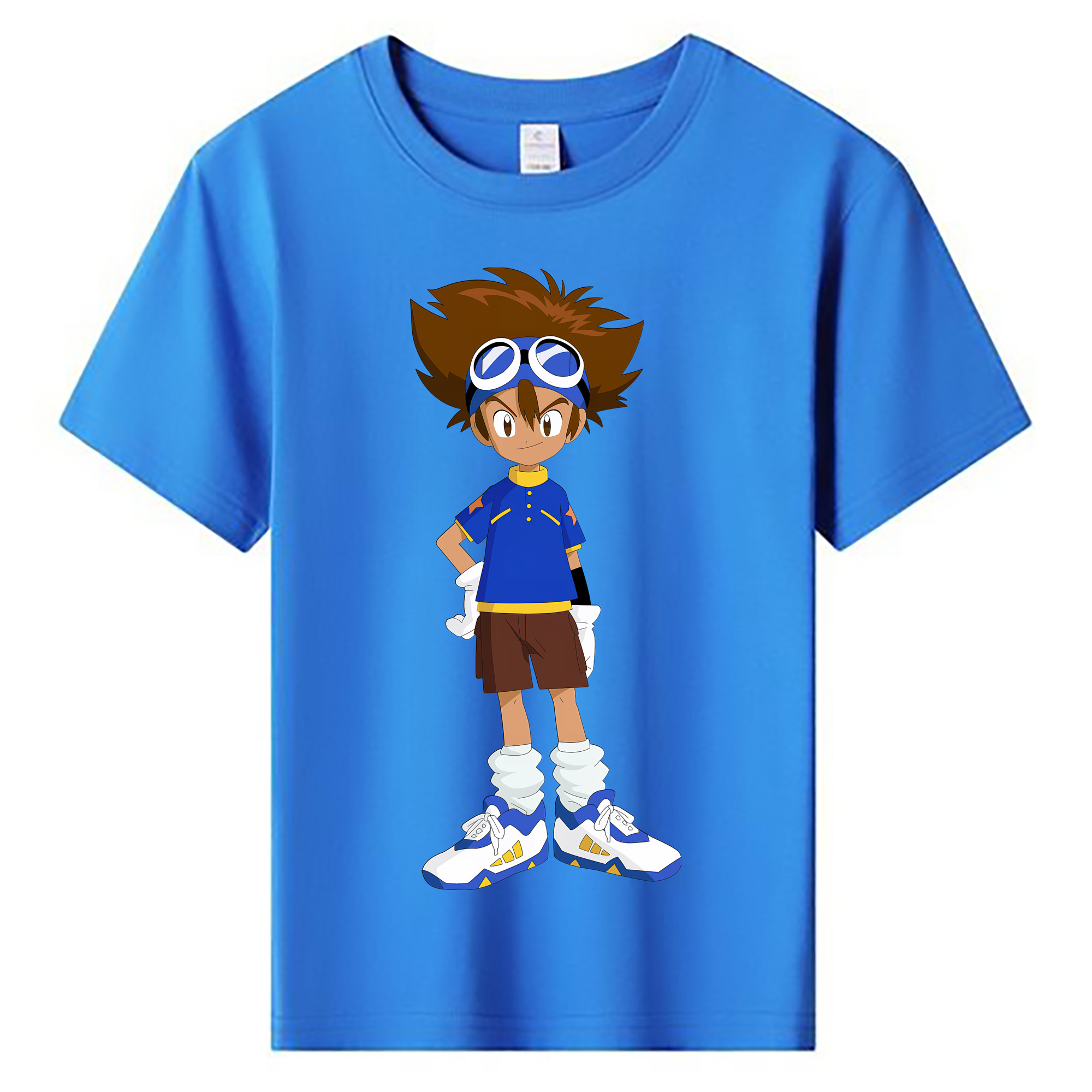 （画像用） Digimon デジタルモンスター/デジモン 綿100％キッズTシャツ（フロントプリント）